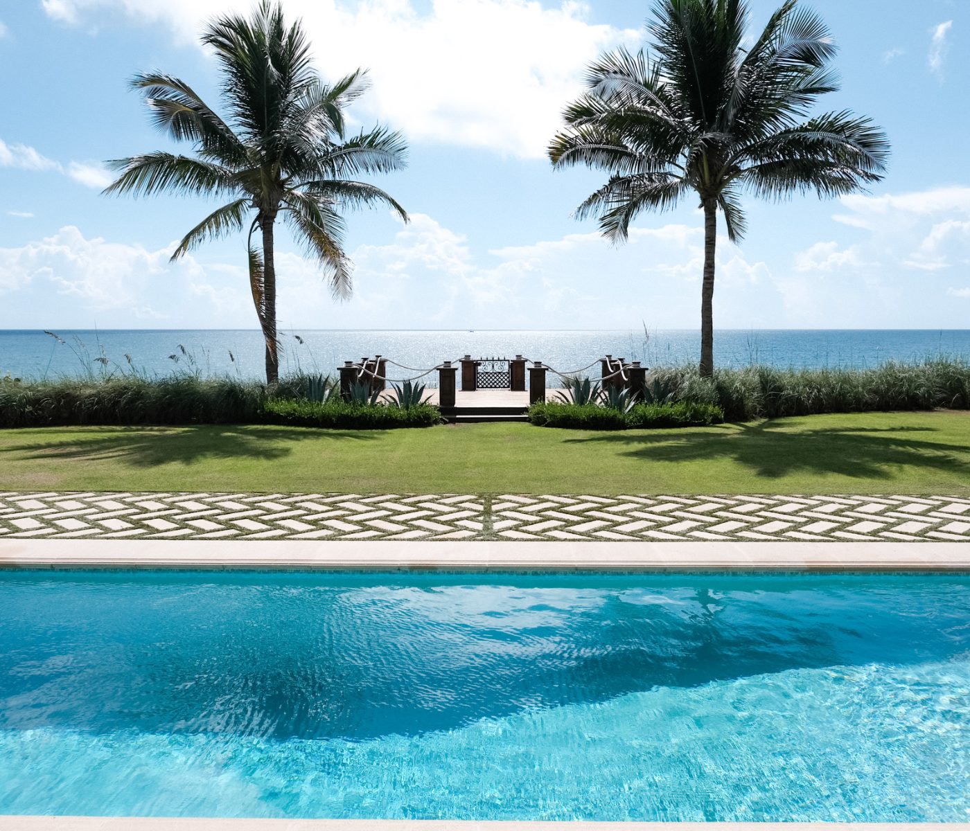 Abaco Pools weekly maintenance service — crystal clear pool water in South Florida